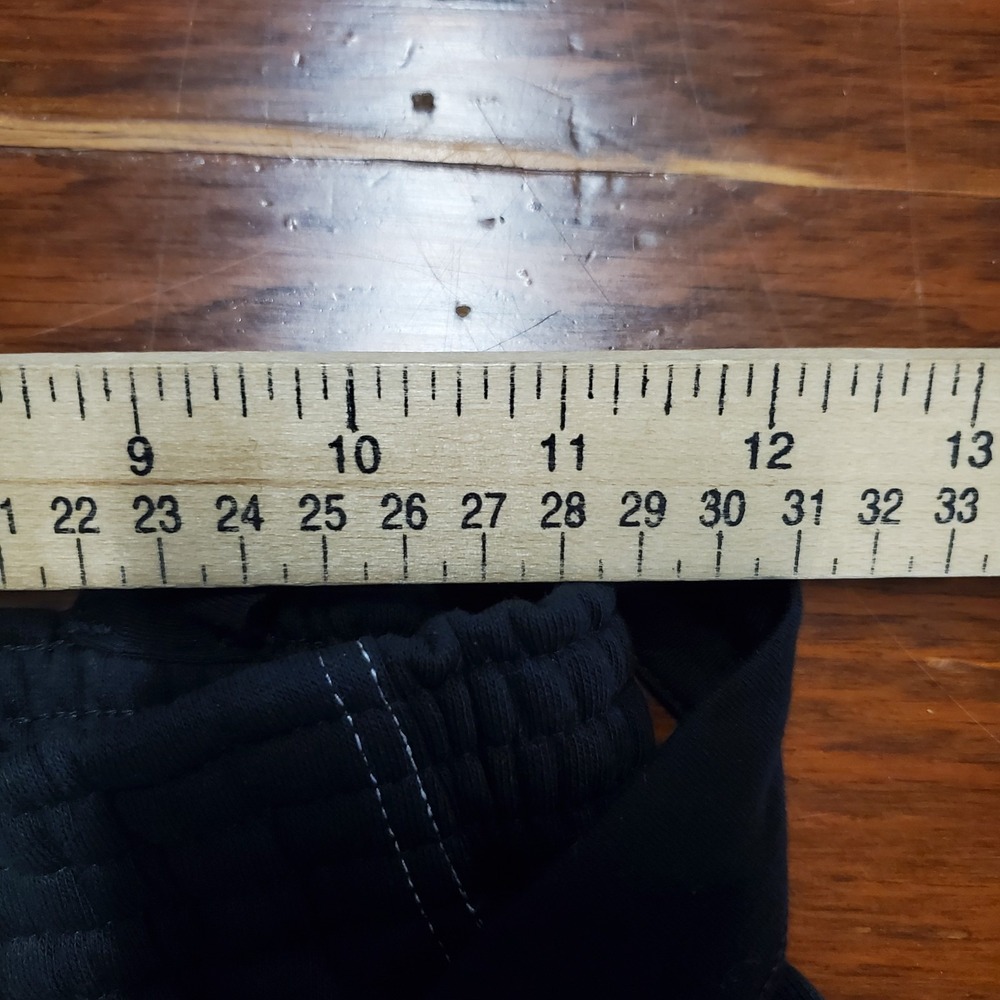 Reebok Cardi Knit Joggers Pants Womens Small Black Cotton Fleece Lined Casual - Picture 9 of 11